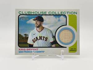 lot 227 image: 2022 Topps Heritage - Clubhouse Collection Relics Kris Bryant Game Used Bat Card