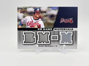 lot 231 image: Upper Deck Brian McCann Game Used Jersey Card