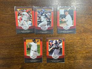 lot 233 image: 2011 Topps Triple Threads Serial #d Insert Card Lot, Ryan Howard, David Wright, Thurman Munson, CC Sabbathia, Willie McCovey, all Cards #d to 1500