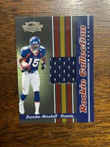 lot 237 image: 2006 Donruss Threads Brandon Marshall Rookie Jersey Card Serial #d 375500