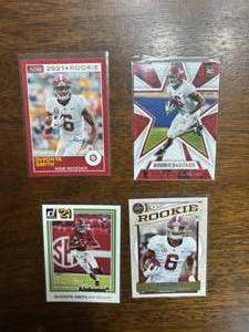 lot 247 image: DeVonta Smith Rookie Card Lot, Four Different Rookie Cards, Philadelphia Eagles NFL
