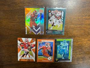 lot 248 image: Travis Etienne Rookie Card Lot, Five Different Rookie Cards NFL