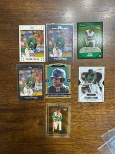 lot 250 image: Delmon Young Rookie Card Lot, 7 Cards, One Card Serial #d 128150