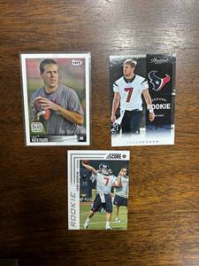 lot 252 image: Case Keenum Rookie Card Lot, Three Different Rookie Cards, Former Minnesota Viking