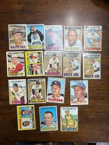 lot 268 image: 1967 Topps Baseball Card Lot, 17 Cards, Lower Grade