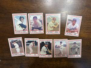 lot 277 image: Baseballs Greatest Card Lot, 9 Cards, Featuring Hall of Famers, Roberto Clemente, Al Kaline, Lou Brock, Joe Dimaggio, Stan Musial