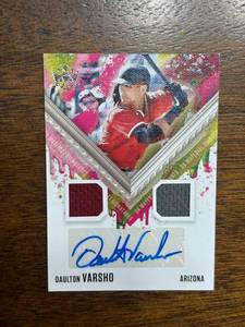 lot 280 image: 2021 Panini Diamond Kings Daulton Varsho Autograph Jersey Card Rookie Card