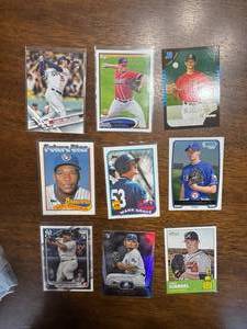 lot 282 image: Baseball Rookie Card Lot, 12 Different Rookies, Cody Bellinger, Gary Sheffield, Mark Grace, Yu Darvish, Jasson Dominguez, Craig Kimbrel and More