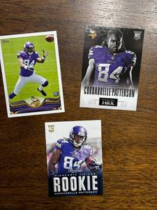 lot 285 image: Cordarrelle Patterson Rookie Card Lot, Three Different Rookie Cards, Minnesota Vikings