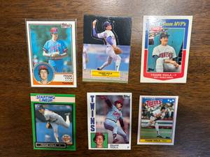 lot 290 image: Frank Viola Baseball Card Lot, Six Cards, Includes Rookie Card, Minnesota Twins Legend and MLB Hall of Fame
