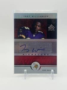 lot 307 image: 2005 Upper Deck Reflections - Signature Reflections Troy Williamson Autograph Rookie Card
