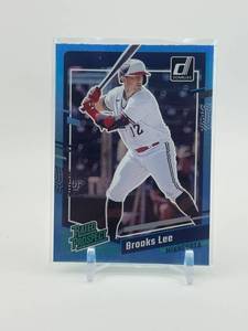 lot 309 image: 2023 Donruss Carolina Blue Brooks Lee Rookie Card Rated Prospect Minnesota Twins