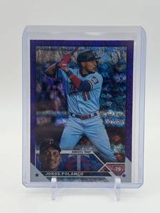 lot 316 image: 2023 Topps Series 2 - Jorge Polanco #515 Purple Foil Serial #d 799