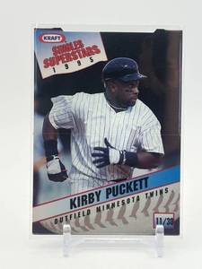 lot 320 image: 1995 Kraft Singles Superstars Kirby Puckett Food Issued Insert Card