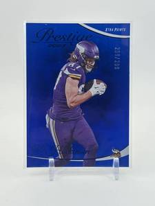 lot 331 image: 2023 Panini Prestige - T.J. Hockenson #195 Xtra Points Premium Blue 299