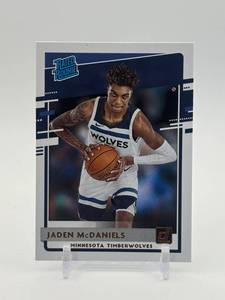 lot 334 image: 2020-21 Panini Donruss - Rated Rookies Jaden McDaniels #239 Rookie Card