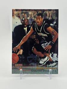 lot 339 image: 1996 Score Board Basketball Rookies - Allen Iverson #1 Base Rookie Card