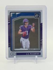 lot 348 image: 2024 Panini Donruss Optic - Rated Rookie J.J. McCarthy #235 Rookie Card