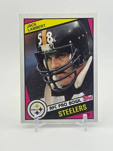 lot 351 image: 1984 Topps Jack Lambert NFL Hall of Fame Pittsburgh Steelers Legend