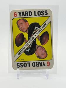 lot 372 image: 1971 Topps Game Cards - Bart Starr Green Bay Packers Legend and NFL Hall of Famer