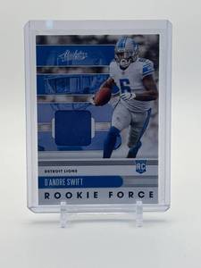 lot 397 image: 2020 Panini Absolute - Rookie Force Relics DAndre Swift #9 Jersey Card Rookie