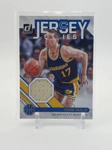 lot 405 image: 2020 Panini Donruss Chris Mullin Game Used Jersey Card Golden State Warriors
