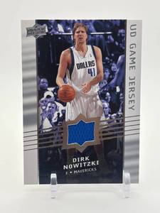 lot 411 image: 2008-09 Upper Deck - Ud Game Jersey Dirk Nowitzki Jersey Card
