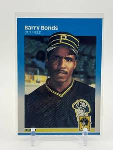 lot 420 image: 1987 Fleer - Barry Bonds #604 Rookie Card