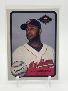 lot 421 image: 2001 Fleer Platinum C.C. Sabathia Rookie Card