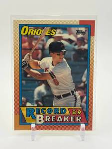 lot 429 image: 1990 Topps Tiffany - Record Breaker Cal Ripken ARE Collectors Version Baltimore Orioles