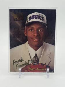 lot 434 image: 1996-97 Fleer Metal - Fresh Foundation Ray Allen #136 Rookie Card