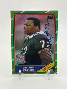 lot 437 image: 2001 Topps Archives Reserve - William Perry On-Card Autograph Chicago Bears Legend