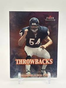 lot 439 image: 2000 Fleer Tradition Throwbacks Brian Urlacher Rookie Card Insert