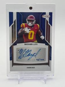 lot 449 image: 2004 Sage Marshawn Lloyd Rookie Autograph Card #d 78100