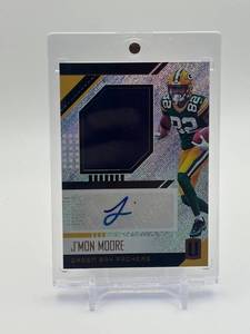 lot 450 image: 2018 Panini Unparalleled - Rookie Jersey Autographs JMon Moore Autograph Jersey Card Green Bay Packers