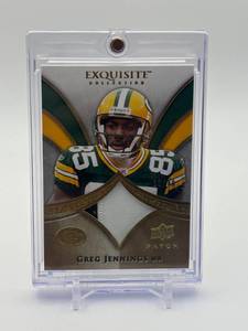 lot 451 image: 2009 Upper Deck Exquisite Collection - Patch Greg Jennings Serial #d 40