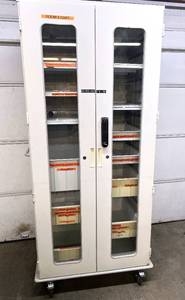 WOW MSRP $12,000 InnerSpace 4200DGA Medical Supply Cart Cabinet - Double-Wide, Glass Door, Aluminum Trim, Locking Casters With Removable Storage Shelves &amp; Bins -79.5"x25"x33.5" - For Supplies Organization &amp; Built To Last A Lifetime!