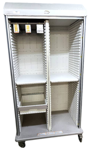 lot 34 image: WOW MSRP $12,000 Metro Starsys Roll-Up Tambour Door Double Wide Mobile Supply Storage Cabinet wHooks 82x24x40 Advanced polymer material&nbspMicroban antimicrobial protection&nbspinhibits bacterial growth resists rusting, denting or chipping.