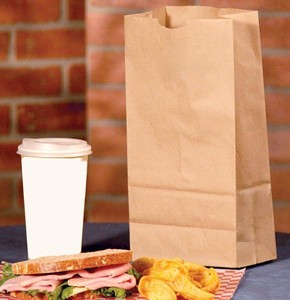 lot 47 image: MSRP $240 4 Cases (500 each) NEW Recycled Natural&nbspKraft SORN8 SOS 8# Paper Grocery Bags Designed for Restaurants, delis, groceryliquor stores, food pantries, hospitals, pharmacies, School lunch programs 6-14x3-1316x12-12
