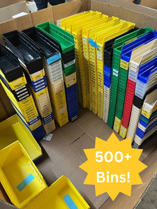 lot 2 image: $$$$ Massive Lot of 500 AkroBins and Quantum Storage Systems Stackable Plastic Storage Bins  Excellent Condition Various SizesColors for Versatile Organization and Durable Storage Solutions  Check Description For Sizes