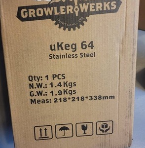 lot 201 image: GrowlerWerks uKeg 64 Stainless Steel Pressurized Growler