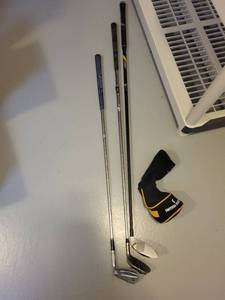 lot 204 image: Lot of 3 Golf Clubs Including TaylorMade RBZ, Tour Collection 7, and Coro Mann Shot Maker