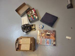 lot 222 image: Franklin Signet Embosser with Foil Rolls, Metal Type, Boxes, and Scrapbook Supplies