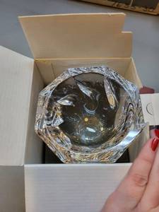 lot 230 image: Orrefors Residence Crystal Bowl by Ole Alberius with Box