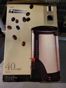 lot 237 image: Lot of 2 Large Coffeemakers Everstar 40-Cup and West Bend 36-Cup