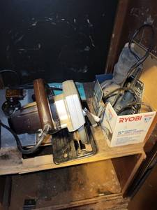 lot 299 image: Ryobi 5 Electric Sander and 1-34 HP Circular Saw