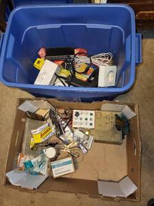 lot 300 image: Garage Lot with Hand Tools, Electrical Supplies, and Small Power Tool