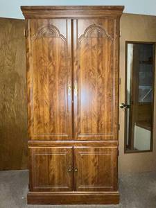 lot 131 image: OSullivan Armoire Model 80922 with Double Doors and Shelves