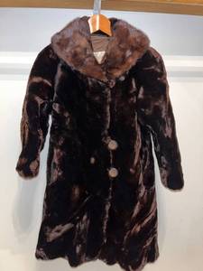 lot 136 image: Eatons Fur Salon Brown Fur Coat with Satin Lining