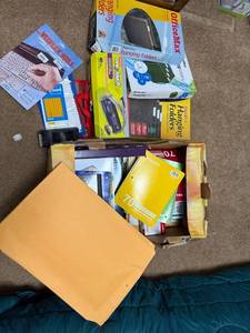 lot 90 image: Office Supplies Collection with Hanging Folders, Notebooks, Envelopes and Accessories